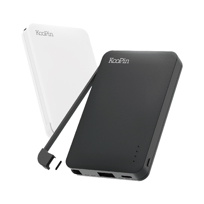 KooPin 8208 極簡風自帶線 Type-C 行動電源(5000mAh) 自帶線 Type-C USB
