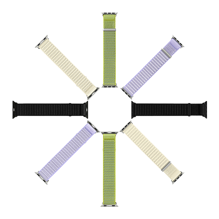 DUX DUCIS Apple Watch (38/40/41/42(十代)42/44/45/46/49) YE 尼龍編織錶帶 手錶帶 長度自由調整