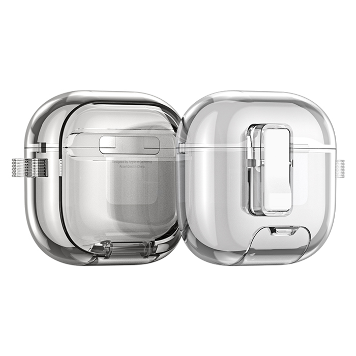 DUX DUCIS Apple 蘋果 AirPods 4 冰晶支架保護殼 防摔殼 透色殼 按鈕卡扣