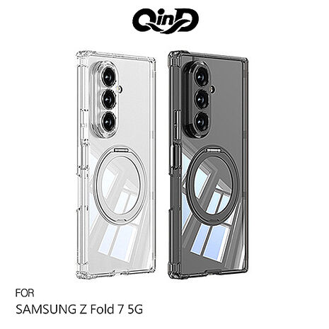 QinD SAMSUNG 三星 Z Fold 7 5G 旋轉磁吸支點殼(無前框) 手機殼 支援MagSafe