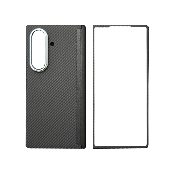 QinD SAMSUNG 三星 Z Fold 7 5G 凱夫拉碳纖維紋磁吸保護殼
