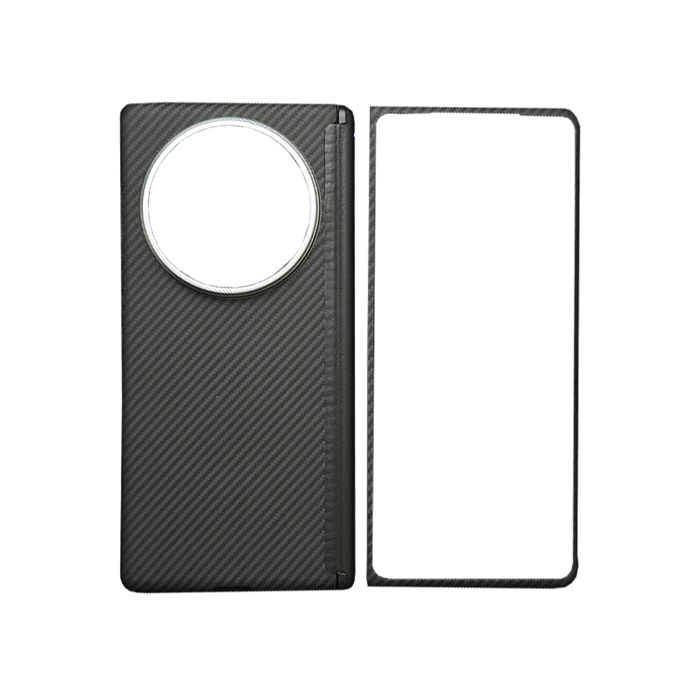 QinD vivo X Fold 5 5G 凱夫拉碳纖維紋磁吸保護殼 極度輕薄
