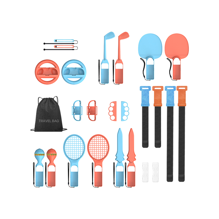 DUX DUCIS Nintendo Switch 2 體感運動配件(25合1) 擊劍 網球拍 桌球拍 高爾夫球 律動綁帶 賽車方向盤