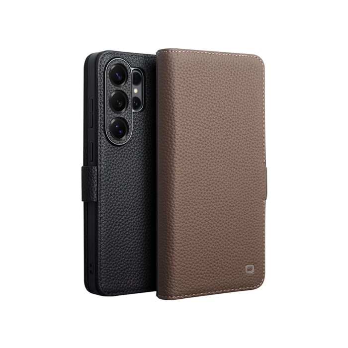 QIALINO SAMSUNG 三星 S26 Ultra 5G 真皮荔枝紋皮套 牛皮 手機殼