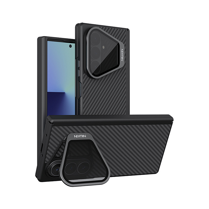 NILLKIN SAMSUNG 三星 Z Fold 8 Ultra 纖極碳纖維紋磁吸殼(透黑鏡蓋) MagSafe