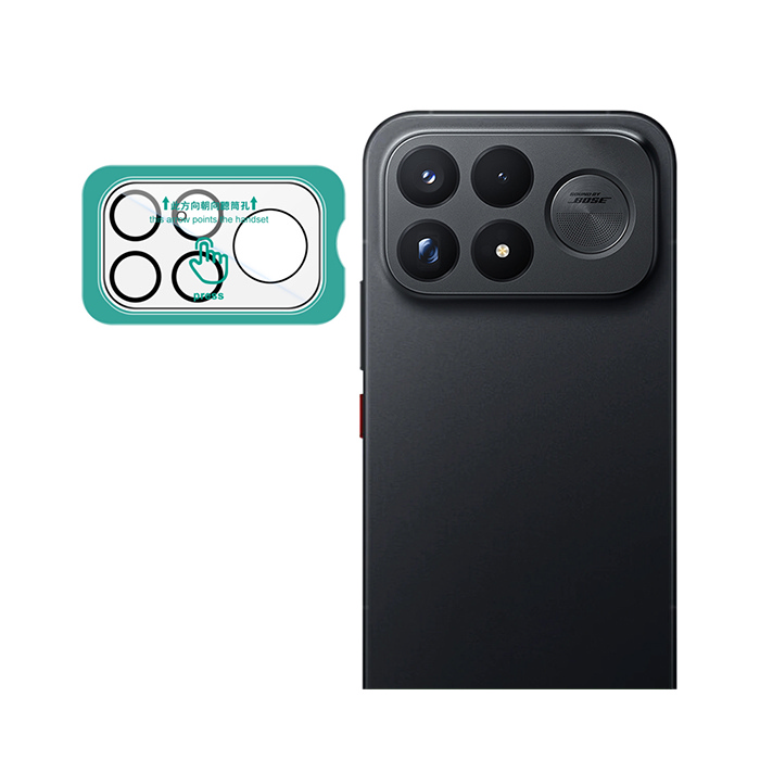 Imak POCO F9系列 鏡頭玻璃貼(手機殼用)(自帶定位版) 奈米吸附