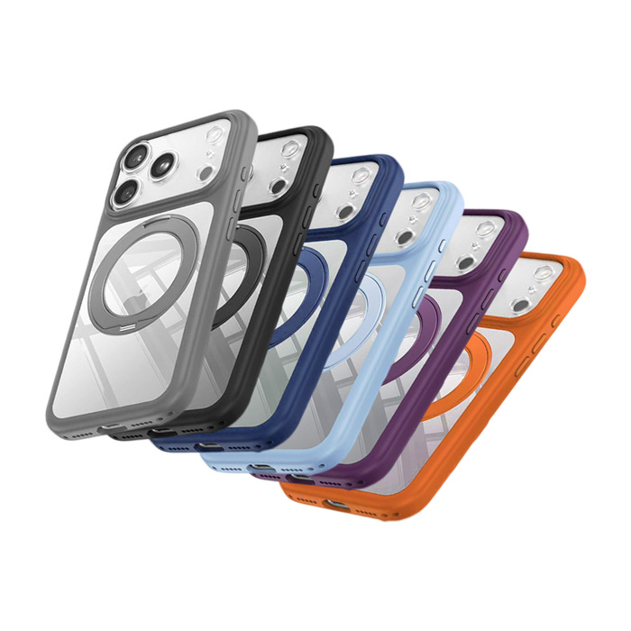 QinD iPhone 18 Pro系列(17Pro系列) 原盾旋轉磁吸高透支點殼(含相機鍵)
