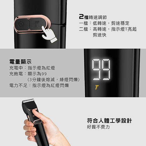 KINYO 充插兩用專業精修電剪(HC-6820)
