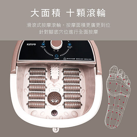 【KINYO】滑動式滾輪按摩足浴機(IFM-6001)