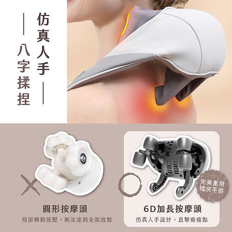 【KINYO】免手持肩頸揉捏按摩器
