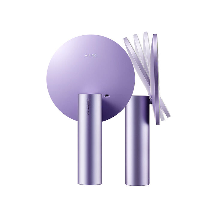 AMIRO Oath自動感光LED化妝鏡-愛意信使禮盒-暮山紫