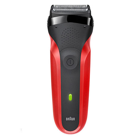德國百靈BRAUN-三鋒系列電動刮鬍刀/電鬍刀(紅)300s-R(員購)