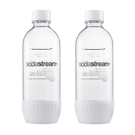 【超值2入組】Sodastream專用水瓶1L 2入(白)(員購)