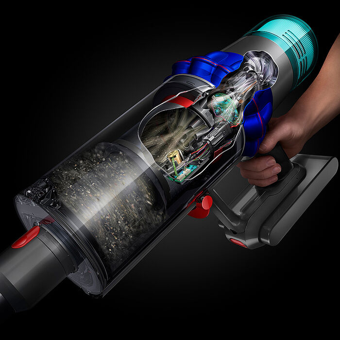 Dyson 戴森 V15 Fluffy SV47 智慧無線吸塵器 藍(贈收納架+地毯吸頭+高低處轉接頭+果汁機)