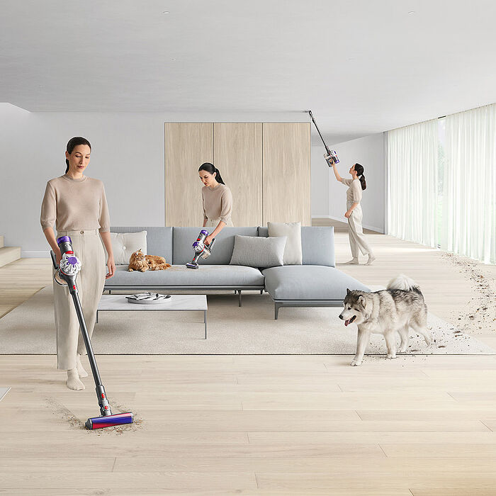 Dyson戴森 Dyson V8 SV25 新一代無線吸塵器【贈地毯吸頭+高處吸頭+低處吸頭+收納架】