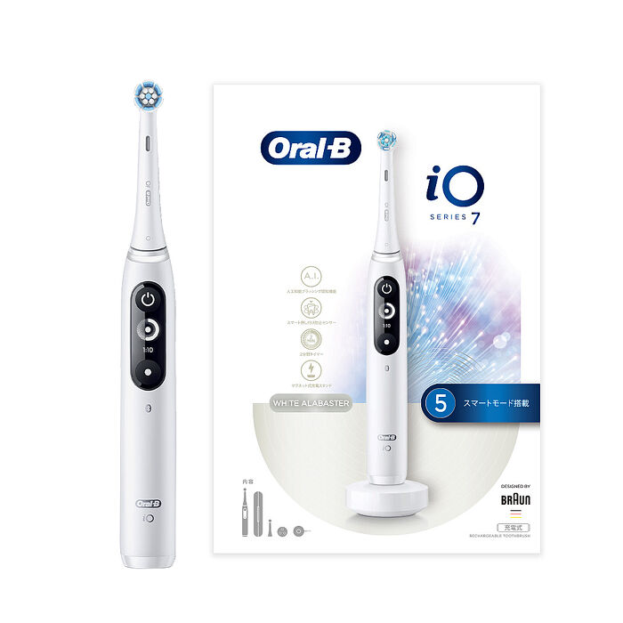德國百靈Oral-B-iO7 微磁電動牙刷 (白色).