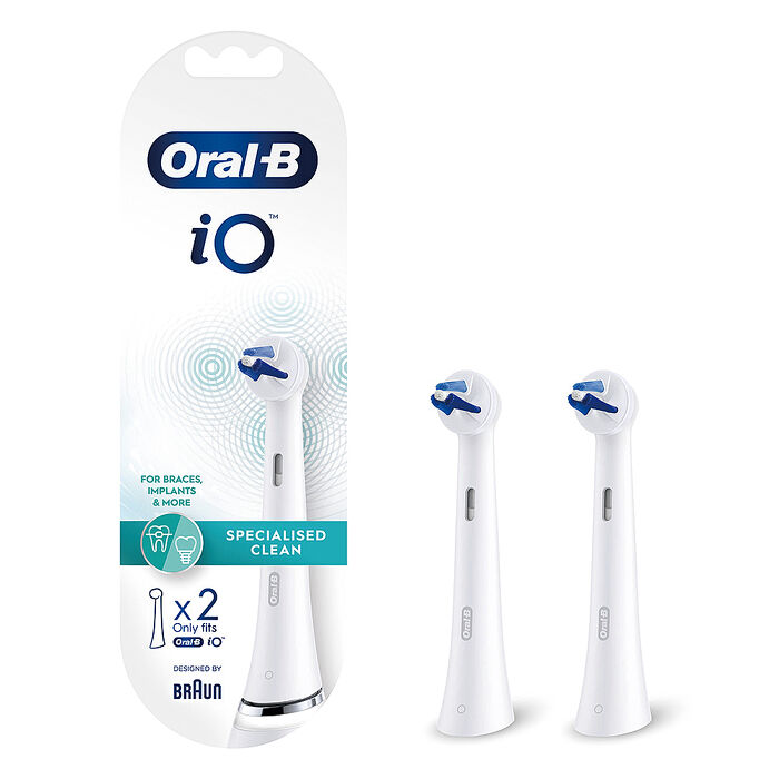 德國百靈Oral-B-iO微震精準清潔刷頭2入