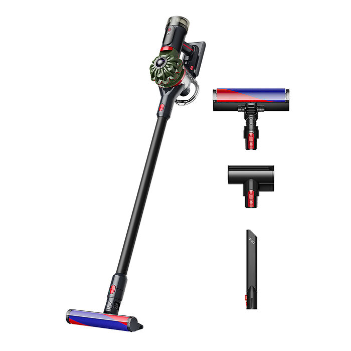 【雙主吸頭組(硬質地+地毯吸頭】Dyson戴森 Dyson V8 Cyclone SV55 無線吸塵器 (贈收納架+高處+二合一吸頭+光澤雙梳)