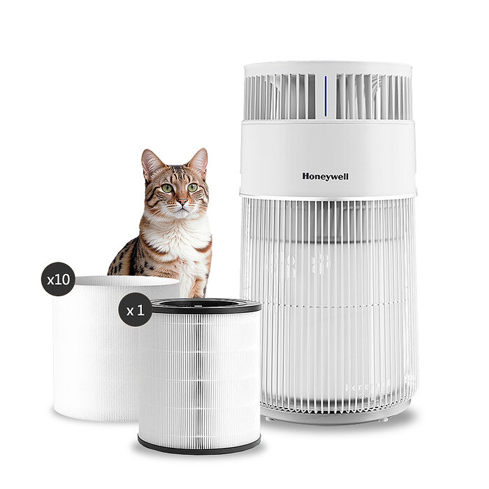 【一年份濾網組】美國Honeywell 貓咪UVC殺菌抗敏空氣清淨機 HPA360WTW (適用8-17坪｜喵淨機)