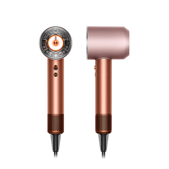 【張員瑛同款】Dyson 戴森HD16 Supersonic Nural 全新一代 智慧吹風機 溫控負離子 琥珀香檳 新色上市 (贈收納架+雙梳組)