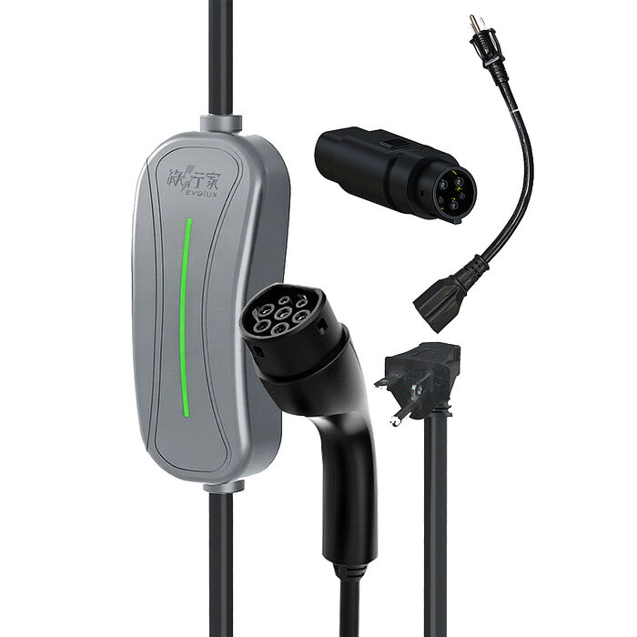 【綠行家】歐規 LT06AF 便攜式電動車充電器 旅充 Type2 16A  充電樁 (附美規槍頭轉接頭)