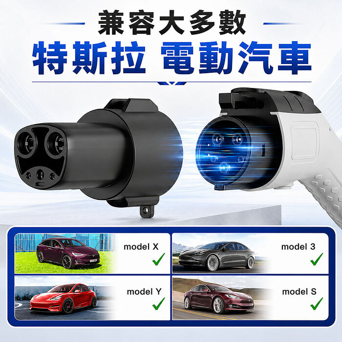 【綠行家】J1772(CCS1)充電槍 轉 特斯拉TPC(NACS) 車端插口 專用轉接頭