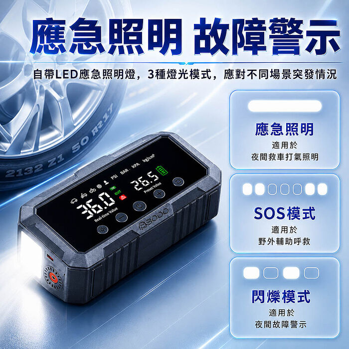 【非常G車】PT-126 10000mAh 多功能 汽/機車 救車行動電源(自動充停/雙缸打氣)