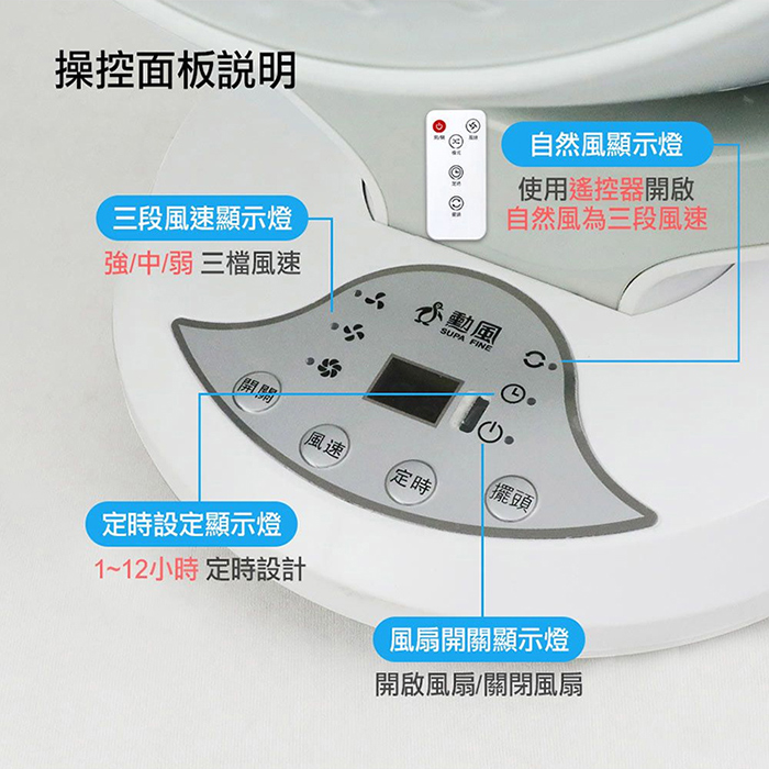 【SUPA FINE 勳風】8吋微電腦遙控循環桌扇(HFB-K7908)
