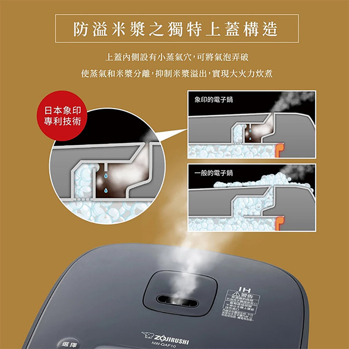 ZOJIRUSHI 象印 6人份豪熱沸騰IH電子鍋 NW-QAF10