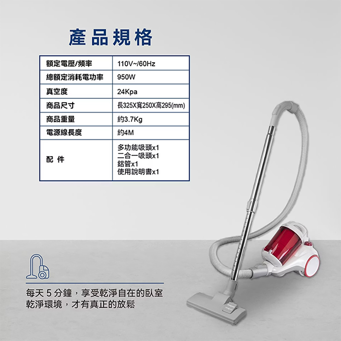 【SANLUX 台灣三洋】吸力不衰減光觸媒吸塵器(SC-WV02)