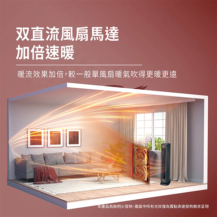 【NORTHERN 北方】石墨烯陶瓷遙控電暖器(PTC928TRG)