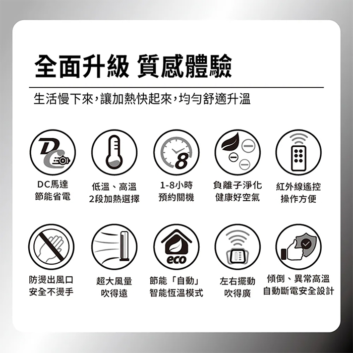 【NORTHERN 北方】石墨烯陶瓷遙控電暖器(PTC928TRG)