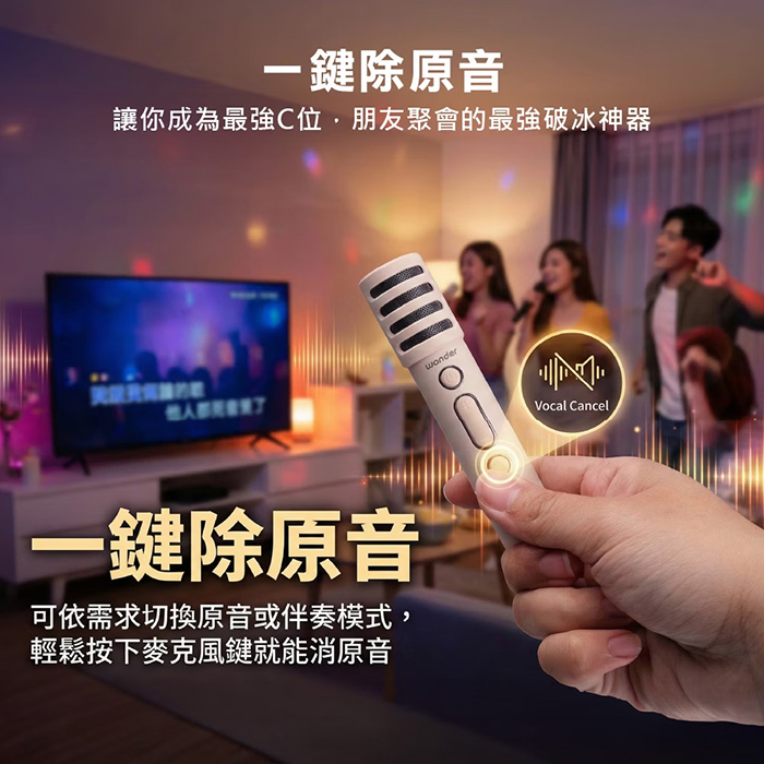 WONDER 旺德 行動KTV藍牙K歌雙麥組(WS-T052U)