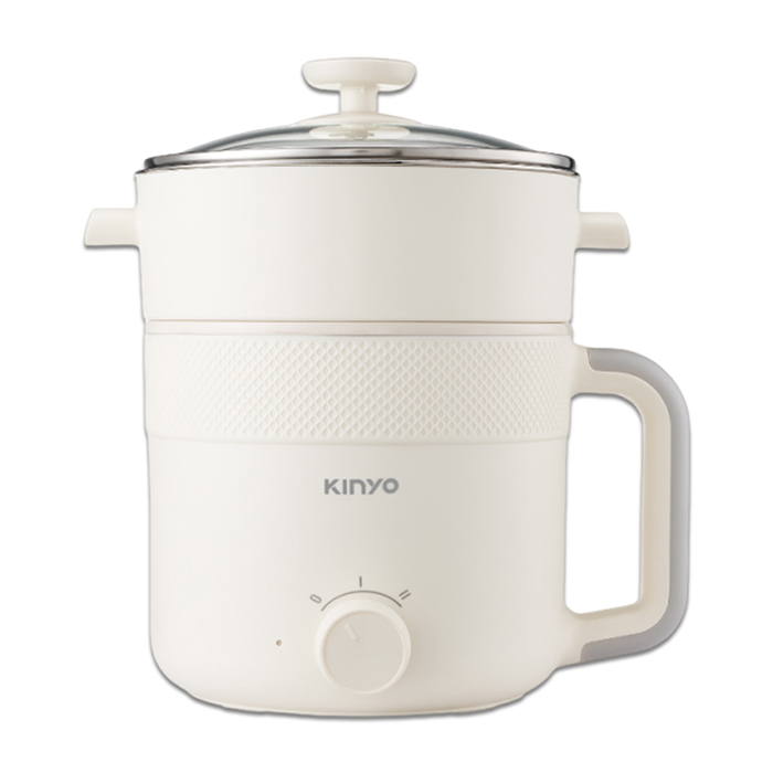KINYO 1.7L多功能陶瓷蒸煮美食鍋(FP-0901)
