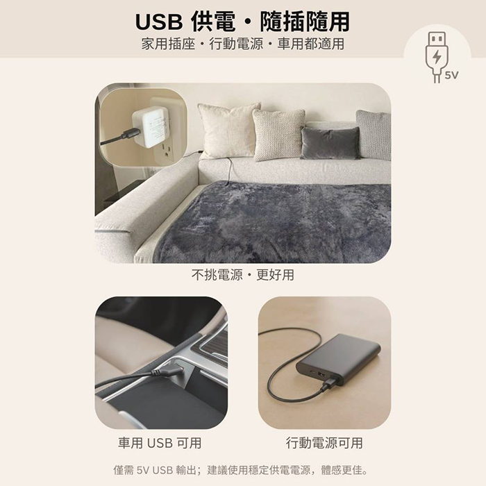 【SUPA FINE 勳風】石墨烯USB柔毛單人電熱毯(HFH-S8928)