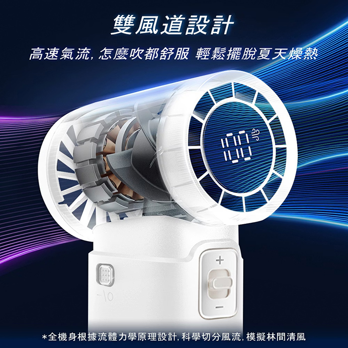 【WONDER 旺德】手持高速風扇行動電源(WH-FU35P)