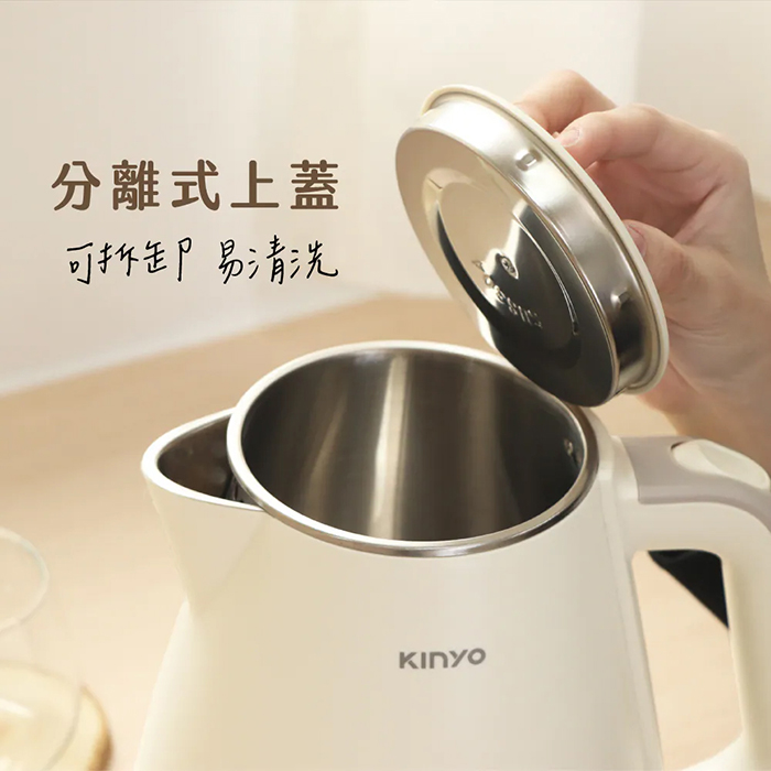 KINYO 1.8L雙層溫度計快煮壺(KIHP-0901)