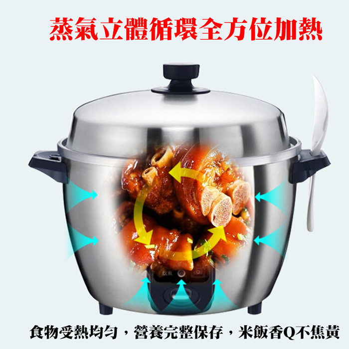 【萬國牌】10人份不銹鋼厚釜電鍋(AQ10ST)