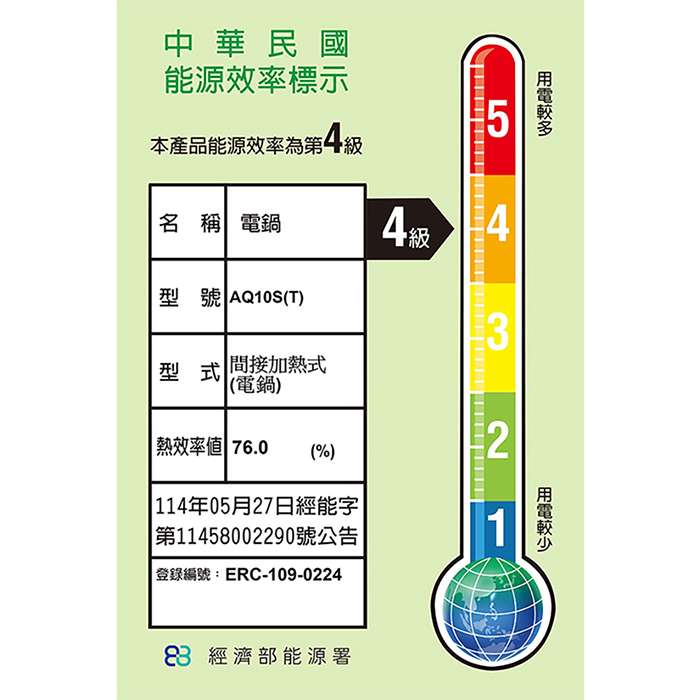 萬國牌 10人份蒸籠不銹鋼厚釜電鍋(AQ10ST)
