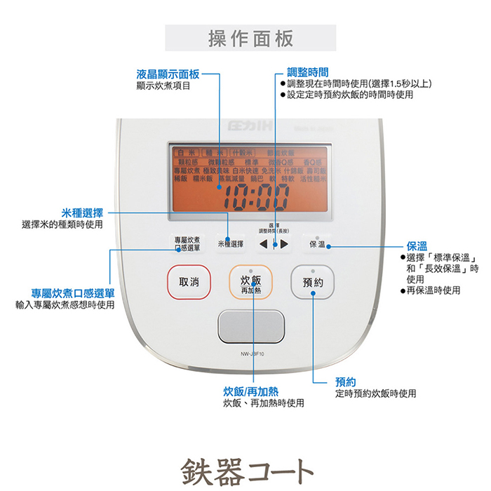 ZOJIRUSHI 象印 日本製10人份壓力IH電子鍋(NW-JBF18)