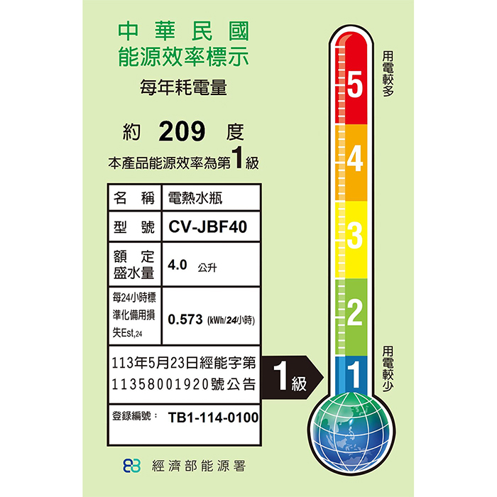 【ZOJIRUSHI 象印】4L微電腦VE超真空保溫省電熱水瓶(CV-JBF40)