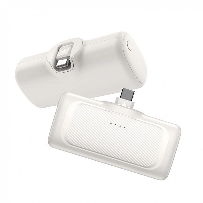 雙向PD20W充電急速快充行動電源白色(5000mAh)