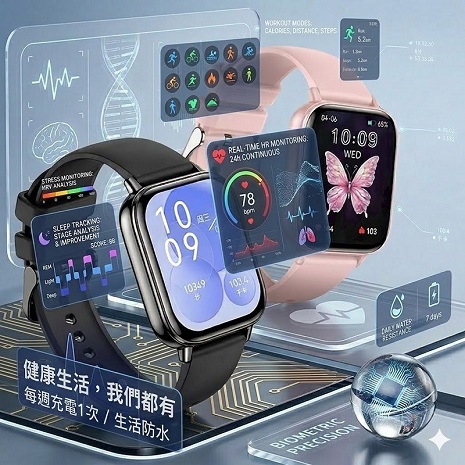 Fit Q5健康管理運動手錶 +贈錶帶