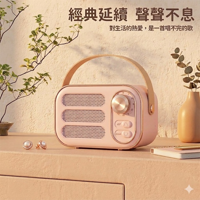 Fit 柔粉色藍芽喇叭