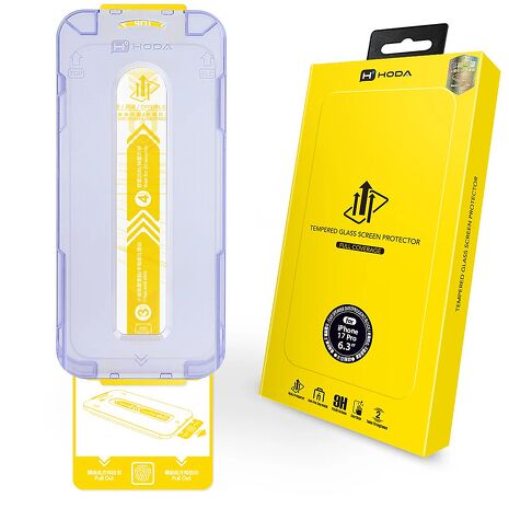 [預購] hoda【亮面玻璃保護貼】for iPhone 17 系列 附無塵太空艙貼膜神器