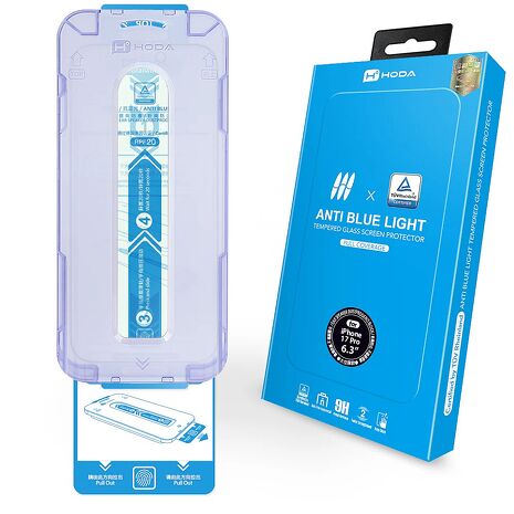 [預購]hoda【抗藍光玻璃保護貼】for iPhone 17 系列 附無塵太空艙貼膜神器