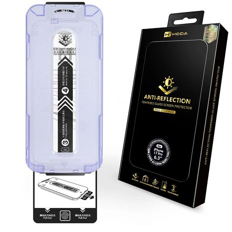 [預購]hoda【AR抗反射玻璃保護貼】for iPhone 17 系列 附無塵太空艙貼膜神器