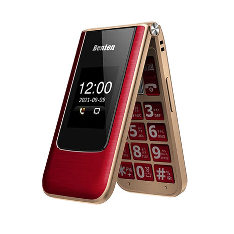 【贈腰掛皮套】Benten F62+ 雙螢幕 4G 摺疊按鍵式手機 老人機