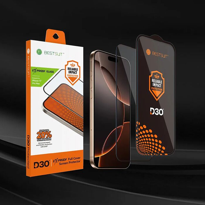 預購【BESTSUIT】D3O 防衝擊亮面保護貼 iPhone 17 系列