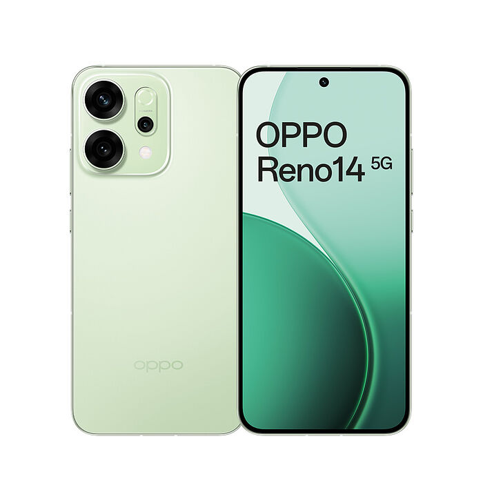 OPPO Reno14 6.59吋 12G/512G 5G智慧手機-薄荷綠